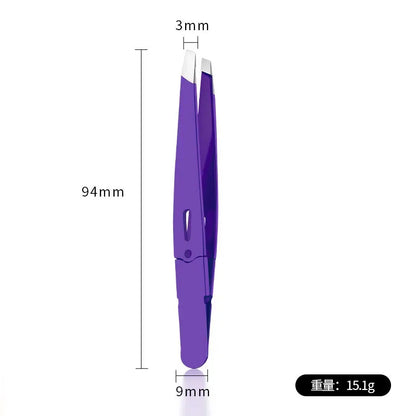 High-Quality Eyebrow Tweezer Colorful Hair Beauty Fine Hairs Puller Stainless Steel Slanted Eye Brow Clips Removal Makeup Tools