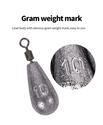 Quick Release Fishing Weight Sinker 10Pcs10g Soft Bait Sinker Bass Fishing Tackle Accessories Line Sinkers Hook Connector