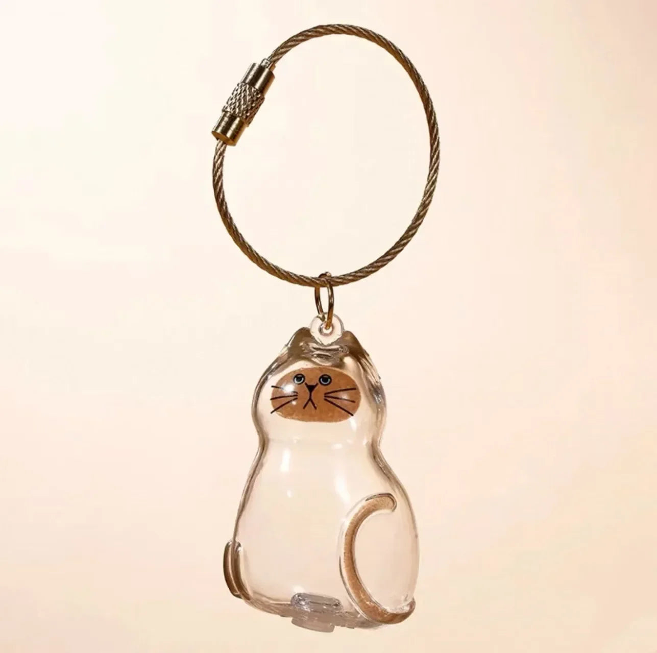 Dog Hair Storage Box Puppy Hair Memorial Keepsake Capsule Pet's Dog/Cat Fur Container Transparent Capsule Keychain Souvenirs