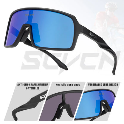 SCVCN Polarized Cycling Sunglasses Mtb Sports UV400 Photochormic Glasses Goggles Bicycle Bike Glasses Men Women Cycling Eyewear