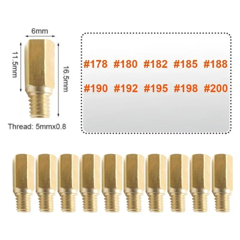 10pcs Carburetor Main Jets Slow Pilot Jets M5 6mm Thread for PWK Keihin OKO CVK Carb Set Injector Nozzle Motorcycle Part