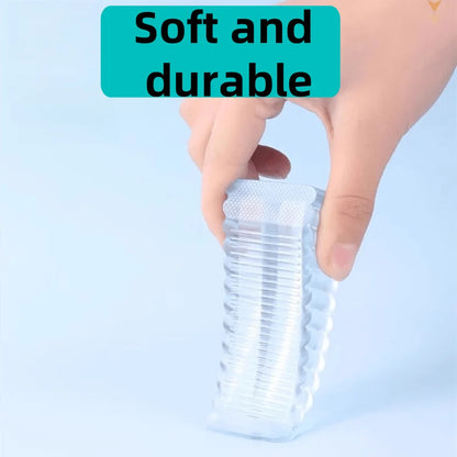 2pcs Transparent Rubber Door Suction Non-Slip Wedge-Shaped Hardware Anti-Collision Door Stopper/Door Top