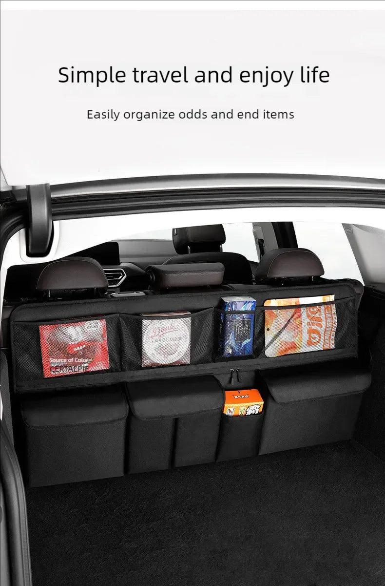 JFBONIN Car Trunk Storage Bag SUV Car Seat Back Hanging Bag Multi Functional Storage Mesh Bag Car Interior Storage Items