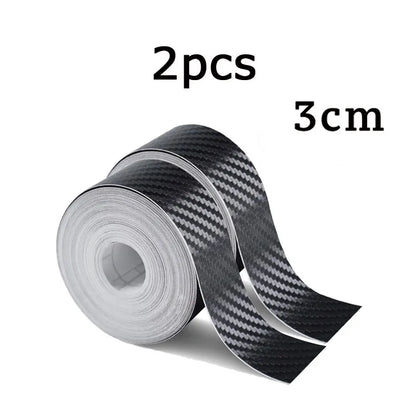 1-5m Nano Carbon Fiber Car Tape Sticker Door Mirror Protector Strip Waterproof Adhesive Protective Film DIY Accessory