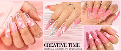 30ML Hard Gel For Nail Extension Milky White Builder Constructor Gel Self Leveling Reinforcement Nail Gels Camouflage Manicure
