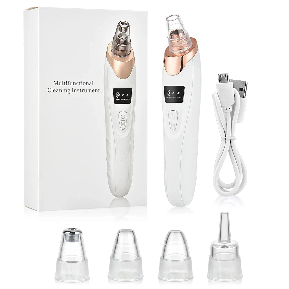 Electric Pore Cleaner & Blackhead Remover, Professional Deep Cleansing Vacuum Device for Facial Skincare, Pore Refining Tool