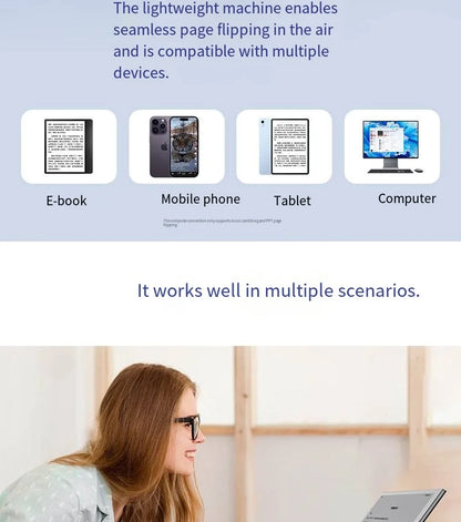 BT Page Turner, e-book reader, smartphone Bluetooth remote control, support for sliding short videos, Android/iOS mobile phones