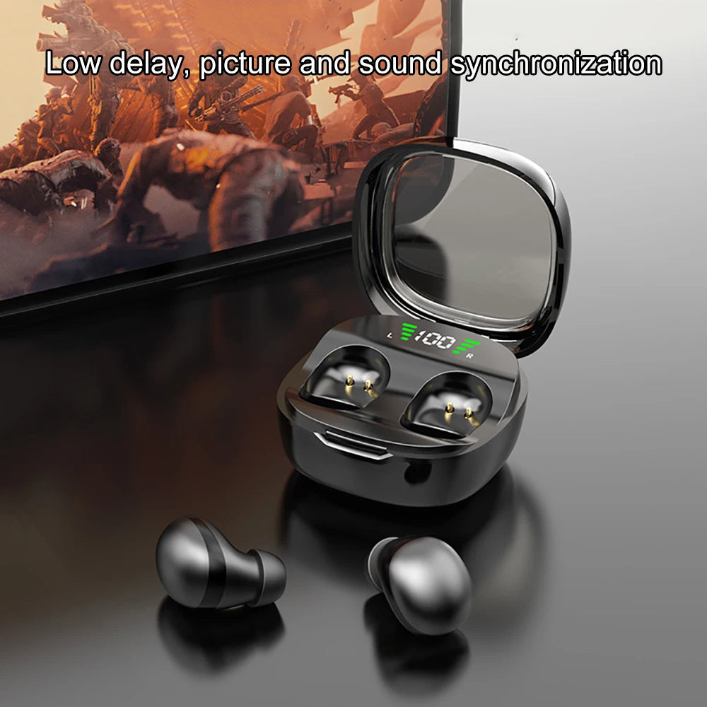 Mini Invisible Earphones Bluetooth 5.3 Headphones HiFi Stereo Wireless Headsets Noise Reduction Earbuds for Xiaomi Huawei