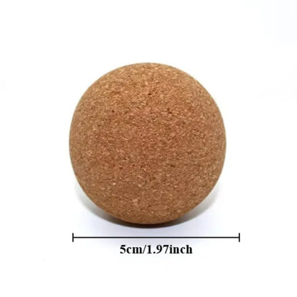 Cork Massage Ball for Muscle Relaxation, Deep Tissue Massager for Back & Shoulders, Portable Self-Care Tool