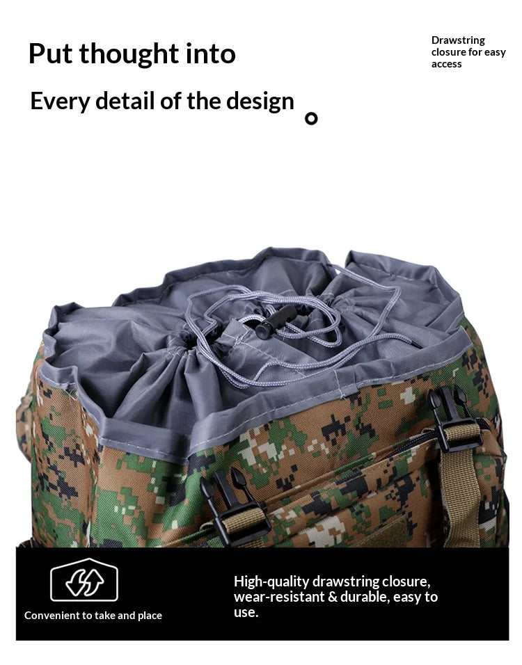 Homefish 80L/100L Large Mountaineering Backpack Outdoor Climbing Bag Tactical Rucksack Hiking Camping Travel Backpack