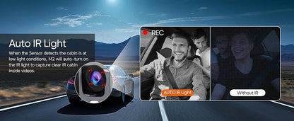 Wifi 3 Channel Dash Cam Night Vision Loop Recording & 2" IPS Screen 1080P 2/3Camera DVR Recorder, Video Recorder, Vehicle DVR
