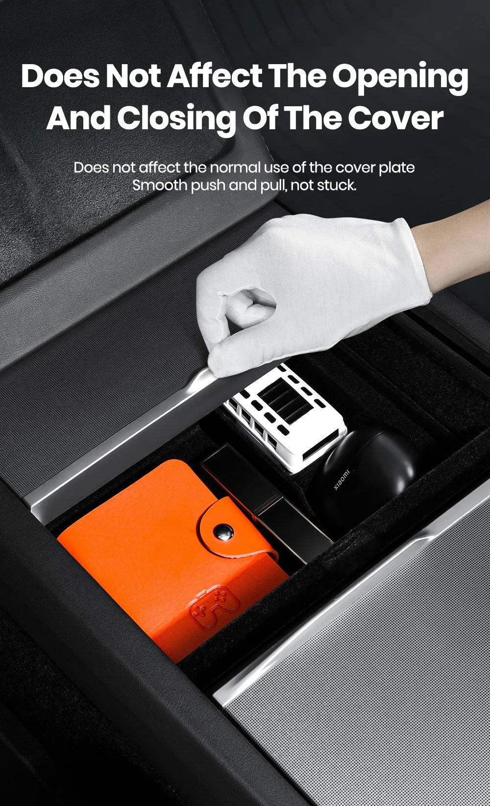 YZ For Tesla Model 3 Highland 2024 Model Y Juniper 2025 Storage Box Center Armrest Hidden Box Cup Holder Organizer Accessories