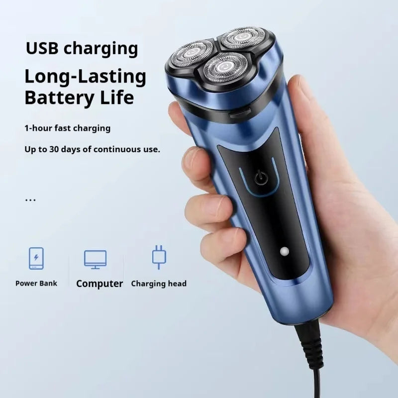 HOMEFISH Waterproof Electric Shaver Men USB Rechargeable Powerful Beard Shaving Machine Electric Razor