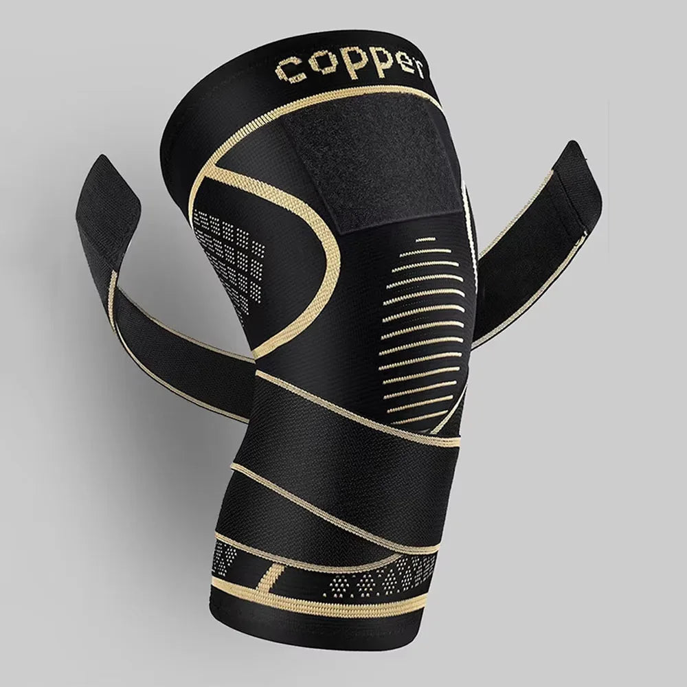 Copper Knee Braces with Strap for Knee Pain Women and Men, Knee Compression Sleeve for Arthritis, ACL, Meniscus Tear