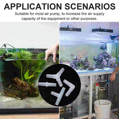40/20 Pieces Aquarium Air Pump Connector Kit - Durable Plastic Airline Connectors, 4 Unique Designs for Fish Tank Oxygen Distrib