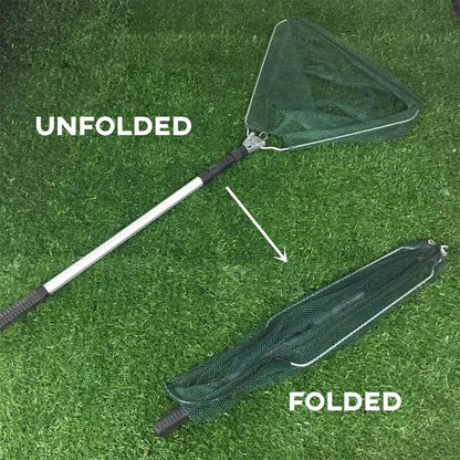 Retractable Landing Fishing Net 190cm Aluminum Alloy Telescopic Fishing Net Foldable Sea Mesh Brail For Carp Fly Fishing
