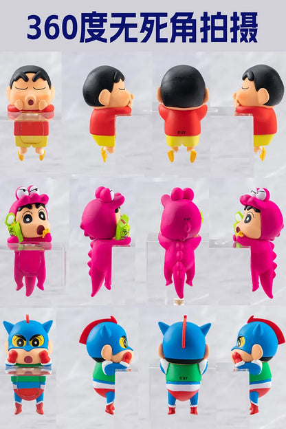 Official genuine Crayon Shin chan trendy toy mobile phone screen party doll car decoration figurine gift anime periphera