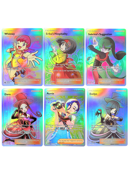 PKM Proxy Foil Cards Classic Game Collection Cards Mina Carmine Nita Dana Evelyn Whitney Perrin PTCG Proxy Cards Trainer/support
