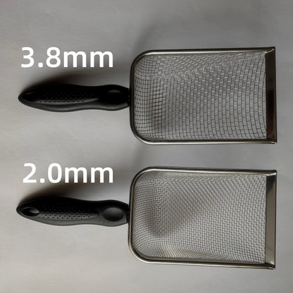 Cat Litter Shovel Stainless Steel Reptile Sand Substrate Shovel Clean Up Feces Fine Mesh Sifter For Bedding Cat Litter Scoop
