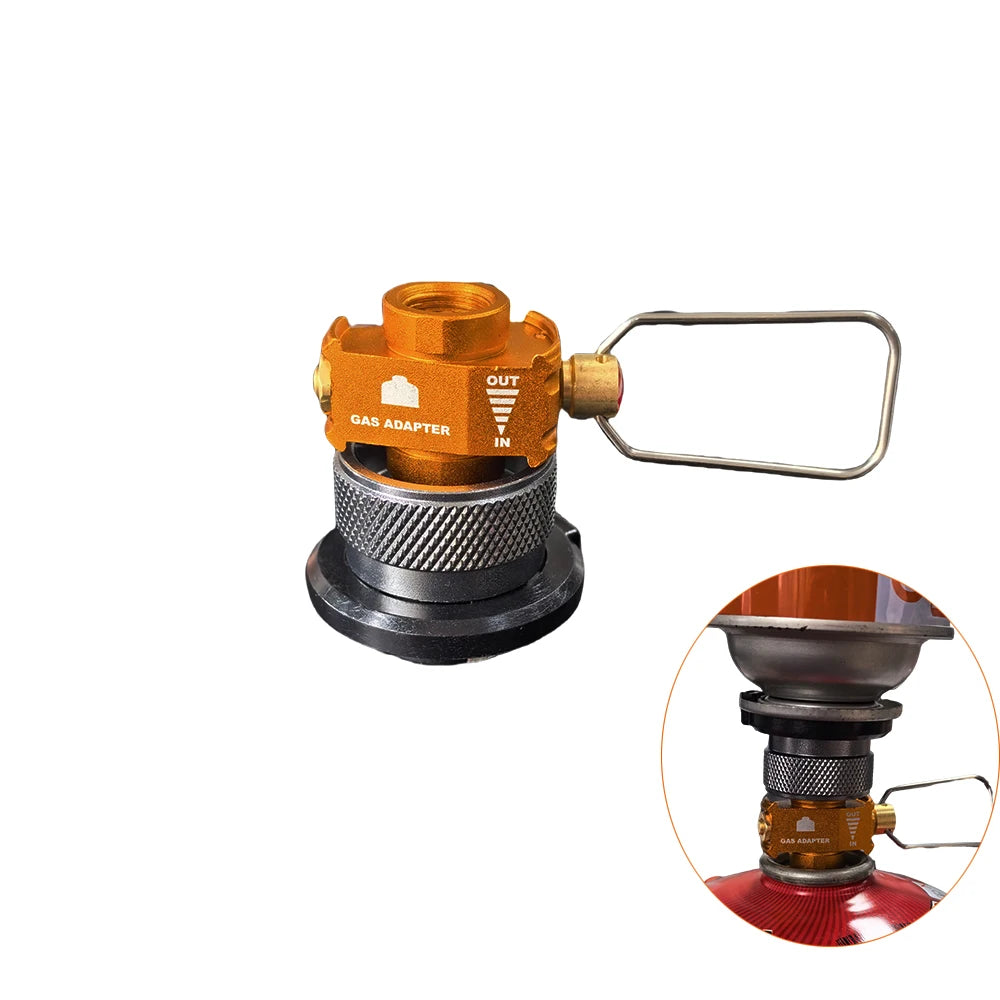 Gas Saver Plus Gas Burner Adapter Aluminum Alloy Convertor Shifter Refill Flat Tank Conversion Adapter Camping Gas Adaptor Valve