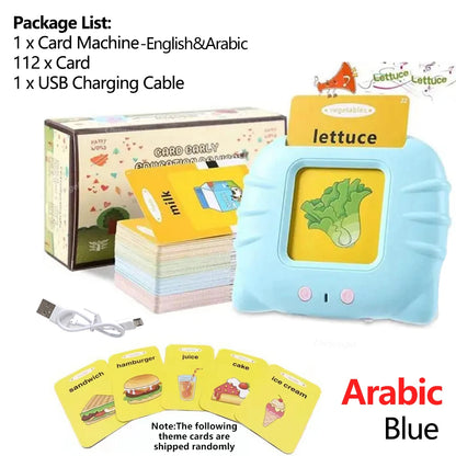 Early Education Flash Card Learning Toys Talking Flashcards for Kids Preschool English Electronic Audio Book Machine Gift