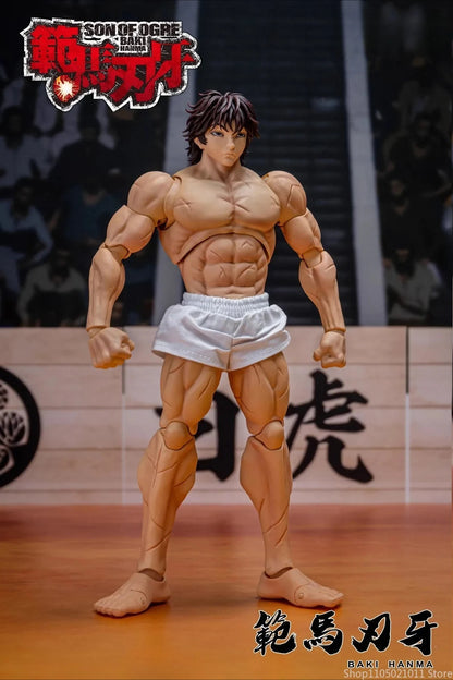 1/12 Scale Anime Baki Hanma Oni Action Figure Real Man Assembly Model Figurine Office Desktop Decoration Ornaments Boy'S Gifts