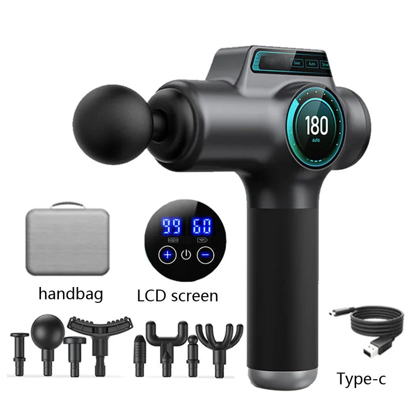 99 Level Massage Gun Fascia Deep Muscle Relax Body Neck Massager Electric Fitness Equipment Noise Reduction Male Female