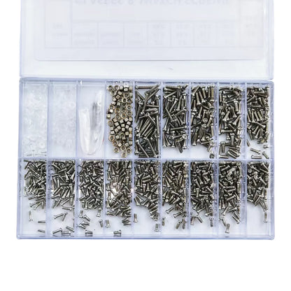 1000pcs Eyeglass Accessories PM Round Eyeglass Screws, Screw Washers, Small Repair Screws