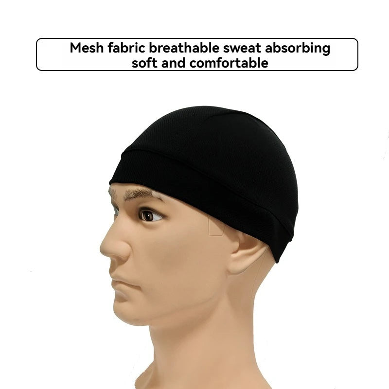 Cooling Quick Dry Breathable Mesh Beanie Hat Fishing Hiking Runing Sports Hat Cycling Motor Helmet Inner Cap Sweat Head Wraps
