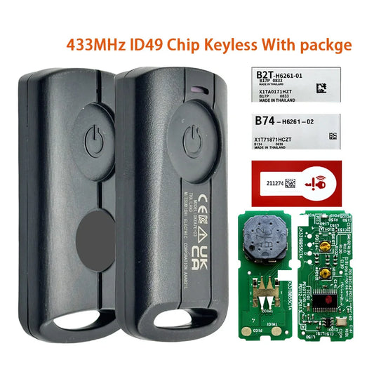 Motorcycle Key For  Spare Remote Control Fob For NMAX V2 AEROX S V1 V2 XMAX SNIPER 155 433.92mhz ID49 SKEA71-03