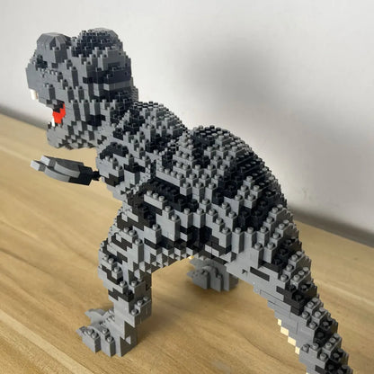 Knew Built Micro Mini Building Blocks Toys Create Your Green Dinosaur Jungle Perfect Children’s Playmate and Decorative Ornament