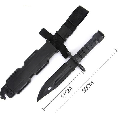 M9 Model Tactical Rubber Knife CS Game Training Outdoor Multi Tool Plastic Bayonet Army Fan Collect Gift Toy