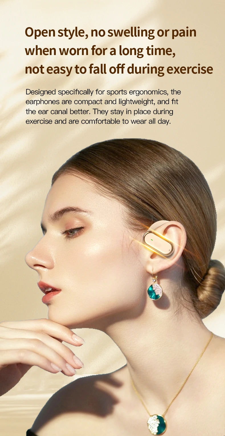 Wireless Headphone Bluetooth Headset Smart Adjustable Touch Sports Waterproof Earbuds Stereo Music Earphone For All Smartphone