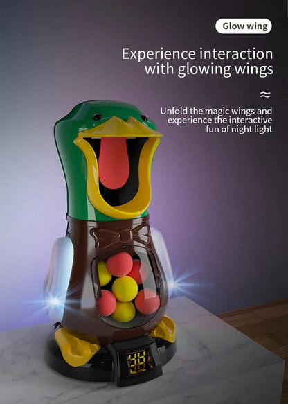 Hungry Shooting Duck Toys 98K Pistol Air-powered Gun Soft Bullet Ball Scoring Battle Games With Light Can Walk Gun Kids Gifts