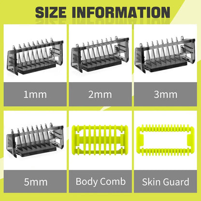 KVIFO Guide Comb Guards for  One Blade QP2520 QP2530 QP2620 QP2630 QP6510 QP6520 Face Hair Clippers Beard Trimmer Shaver