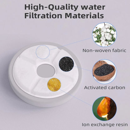 Replacement Activated Carbon Filter set 4/8/12pcs for Cat Water Drinking Fountain Replaced Filters Flower Pet Dog Round Fountain