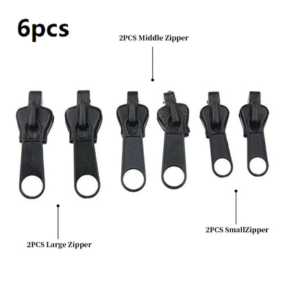 Universal Instant Fix Zipper Pull 3Size Repair Kit Replacement Zip Slider Teeth Rescue New Design Zippers For Sewing Clothes Bag