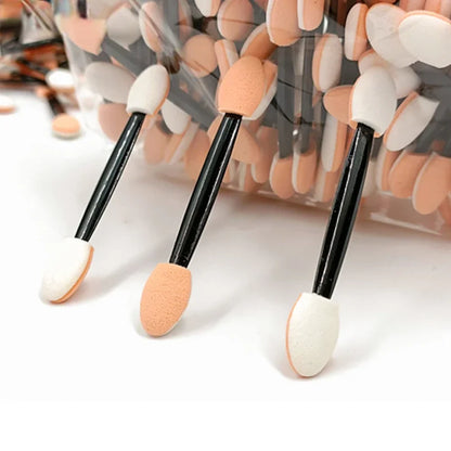 Wholesale 100Pcs/ Bag Small Shadow Brush Makeup Mini Tools Wholesale Portable Eyeshadow Applicators In Bulk Double Sponge Eye