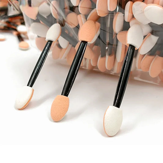 Wholesale 100Pcs/ Bag Small Shadow Brush Makeup Mini Tools Wholesale Portable Eyeshadow Applicators In Bulk Double Sponge Eye