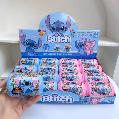 Disney New Stitch Blind Box Capsules Surprise Backpack Accessories Keychain Pendant Doll Hanging Rope Doll Toy Gifts Trendy Play