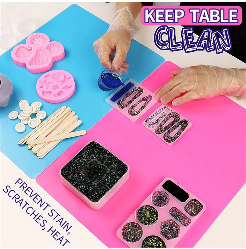 50X40/60X40cm Large Silicone Table Mat High Quality Waterproof Placemat Resin Pad for DIY Jewelry Making Accessories Baking Mat