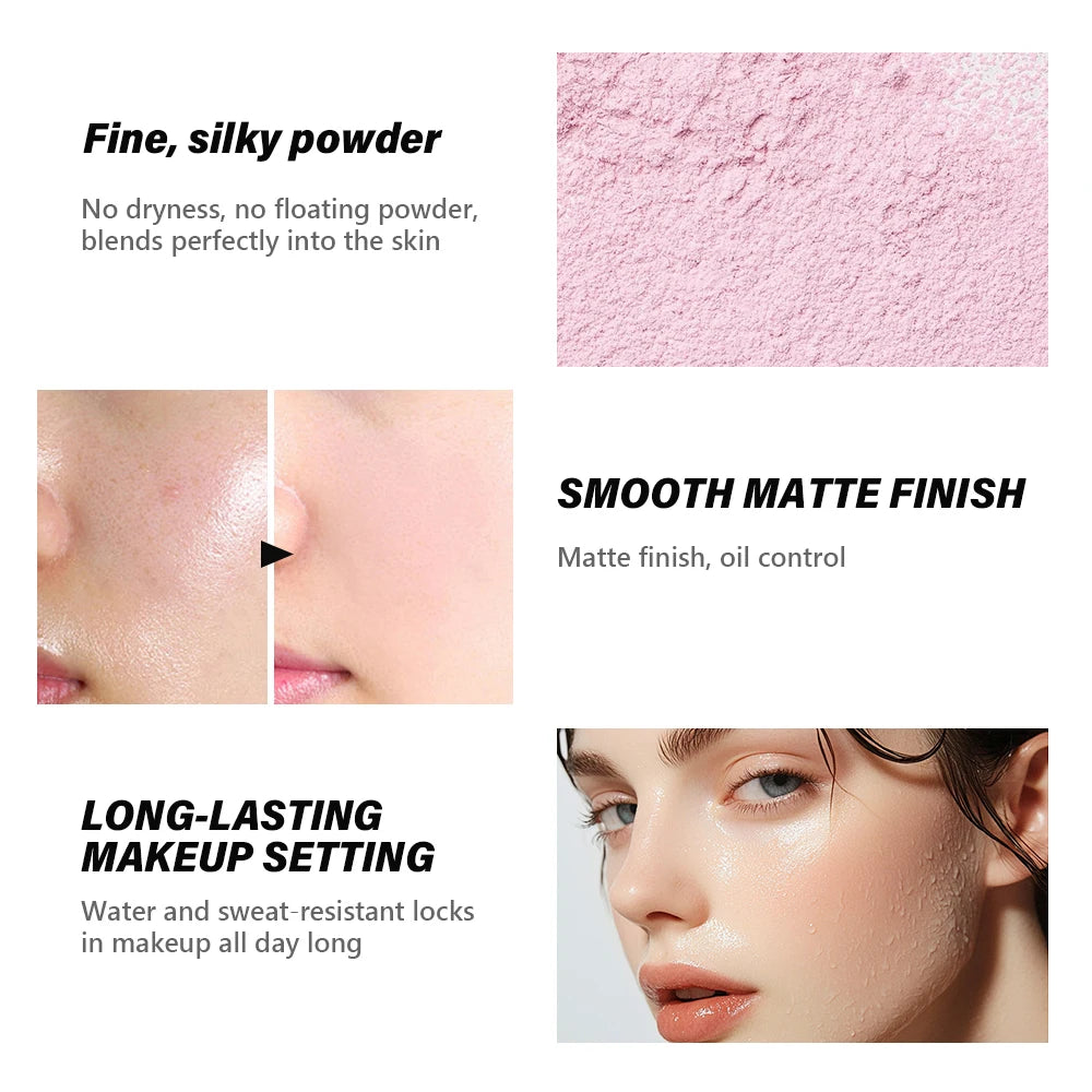 Lakerain Delicate Setting Powder Lasting Without Shedding Makeup Control Oil Locking Moisture Create Zero Pore Base Makeup