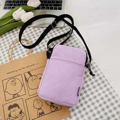 New Fashion Simple Casual Shoulder Messenger Bag, Women's Portable Mobile Phone Bag, Vertical Coin Key Bank Card Shoulder Bag