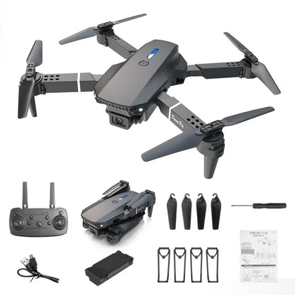 Professional mini remote control drone E88 4K HD aerial camera WiFi FPV foldable quadcopter RC helicopter Children's toy Gift