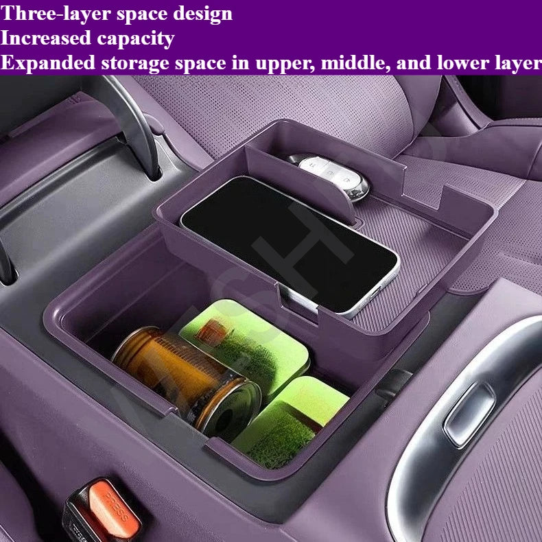 For LEAPMOTOR B10 2025 2026 Car Accessories ABS Armrest Storage Box Tray Automobile Center Console Organzier Interior