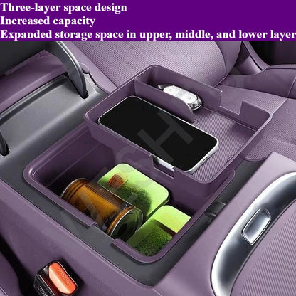 For LEAPMOTOR B10 2025 2026 Car Accessories ABS Armrest Storage Box Tray Automobile Center Console Organzier Interior