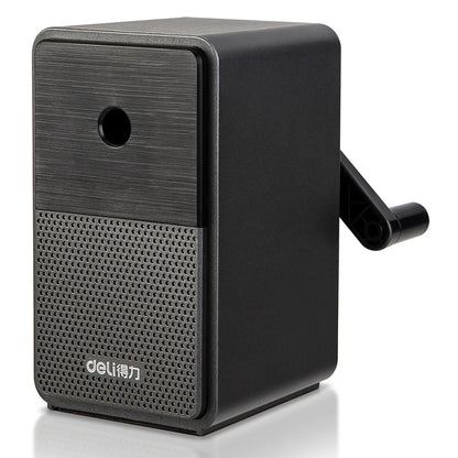 Deli Classic Heavy-Duty Hand Crank Pencil Sharpener - Adjustable, Durable Blade for School, Office, and Studio Use