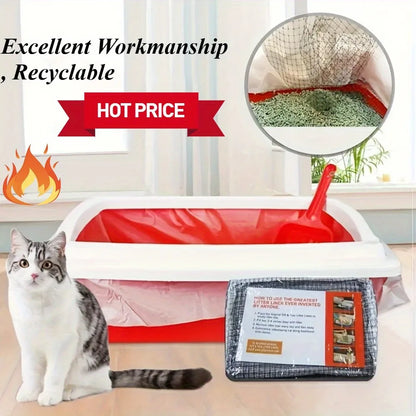 10pcs Washable Cat Litter Filters - Easy to Use, Recyclable, Excellent Workmanship, Designed for Pet Litter Box Liners