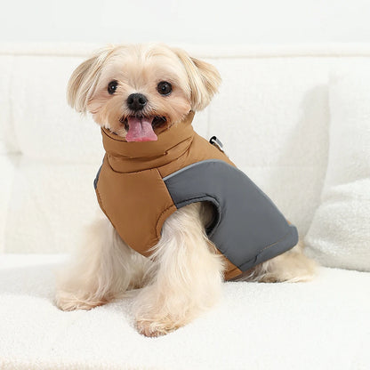 Winter Pet Dog Hiking Jacket Coat for Small Medium Dogs Cats Reflective Puppy Warm Clothes with D-ring Yorkshire Bulldog Apparel