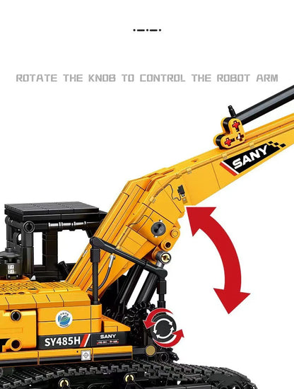 SEMBO BLOCK 1022pcs Excavator Models Building Blocks MOC City Construction Engineering Vehicle Bricks Educational Toys Boys Gift